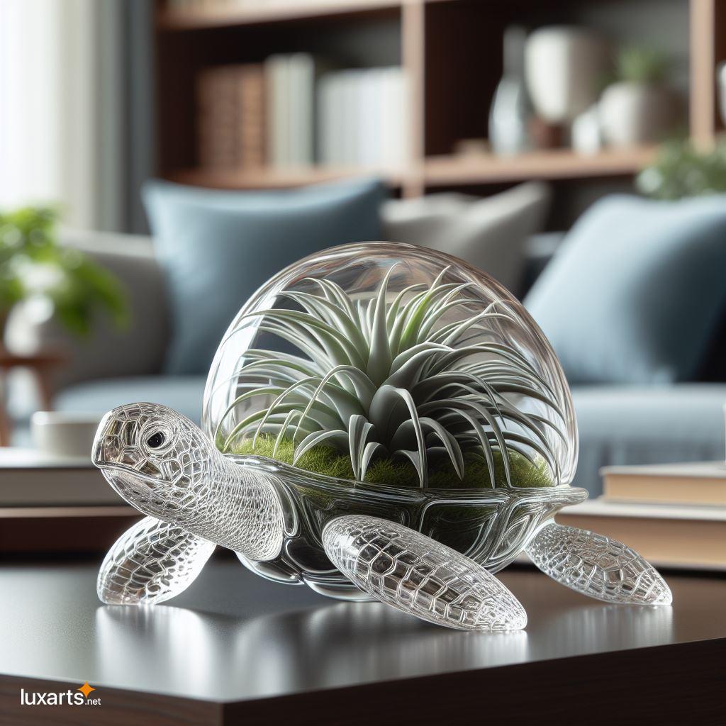 Embrace Whimsical Design with Glass Turtle Air Plant Terrariums glass turtle shaped air plant holders 13