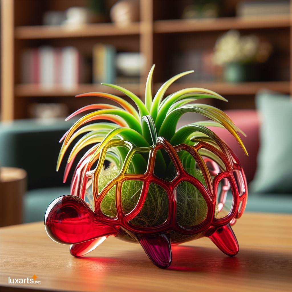 Embrace Whimsical Design with Glass Turtle Air Plant Terrariums glass turtle shaped air plant holders 3