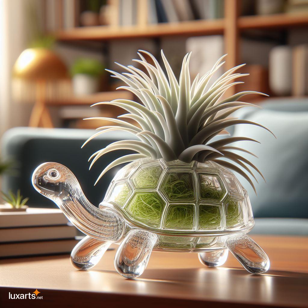 Embrace Whimsical Design with Glass Turtle Air Plant Terrariums glass turtle shaped air plant holders 9