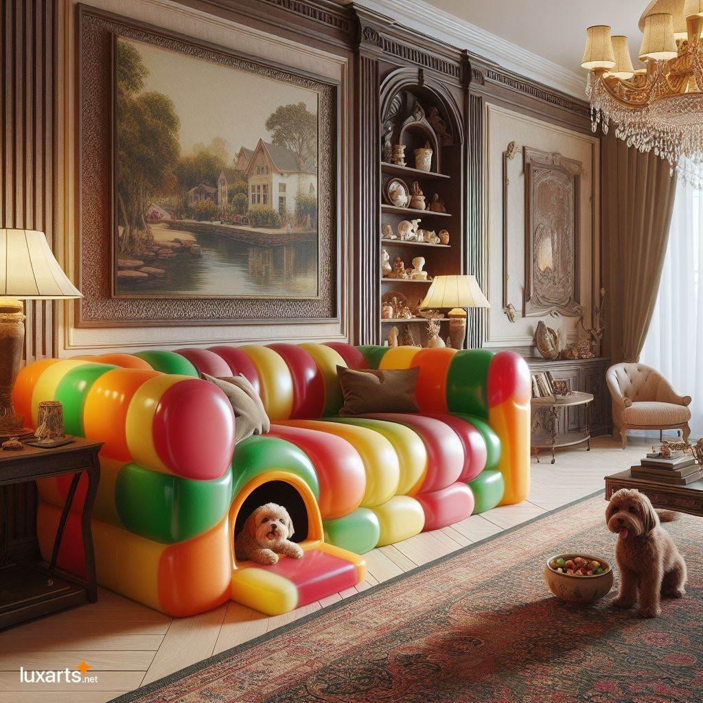 Gummy Candy Sofa with Pet Den: Add a Touch of Whimsy to Your Home gummy candy shaped sofa with a built in pet den 1