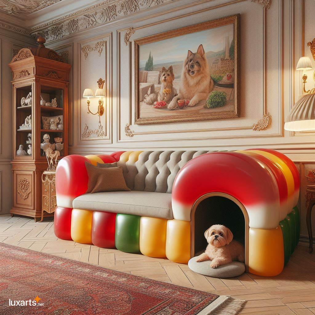 Gummy Candy Sofa with Pet Den: Add a Touch of Whimsy to Your Home gummy candy shaped sofa with a built in pet den 3