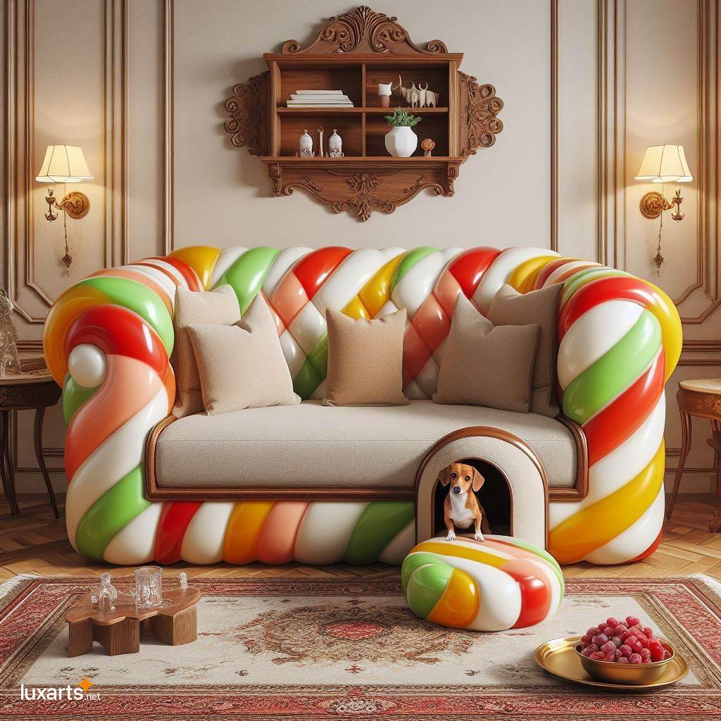 Gummy Candy Sofa with Pet Den: Add a Touch of Whimsy to Your Home gummy candy shaped sofa with a built in pet den 5