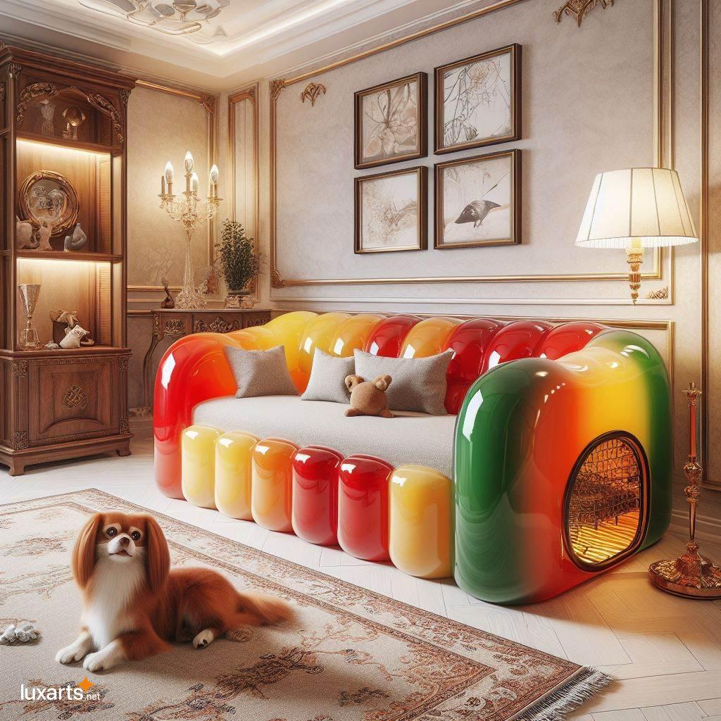 Gummy Candy Sofa with Pet Den: Add a Touch of Whimsy to Your Home gummy candy shaped sofa with a built in pet den 6