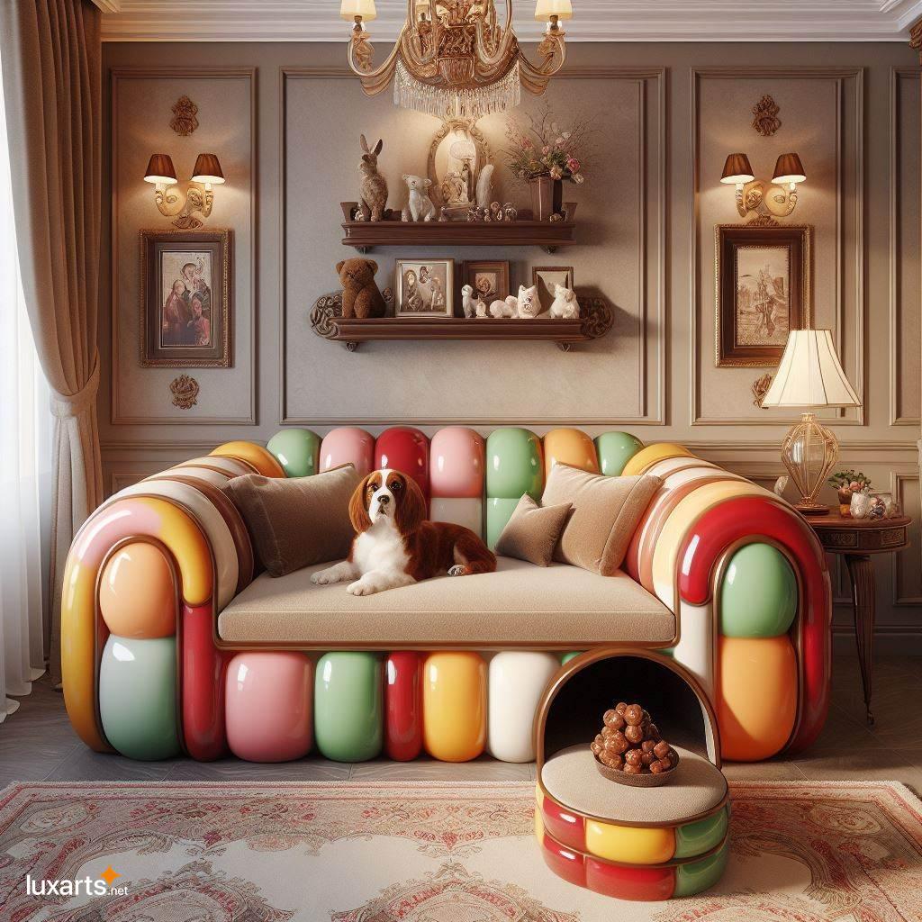 Gummy Candy Sofa with Pet Den: Add a Touch of Whimsy to Your Home gummy candy shaped sofa with a built in pet den 7