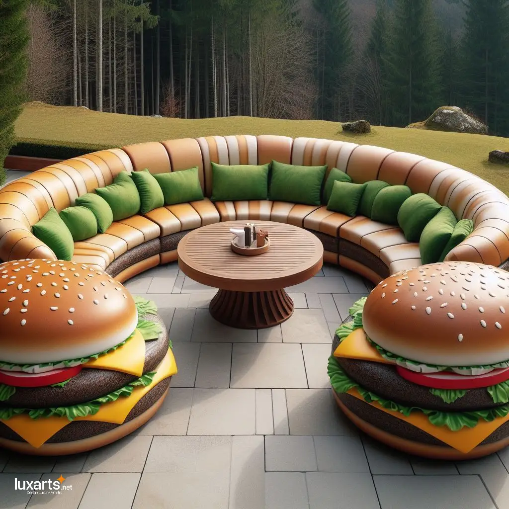 Hamburger Round Sofa: Unleash Your Inner Foodie with This Fun Sofa hamberger shaped round sofa 1