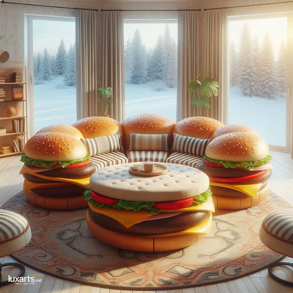 Hamburger Round Sofa: Unleash Your Inner Foodie with This Fun Sofa hamberger shaped round sofa 2