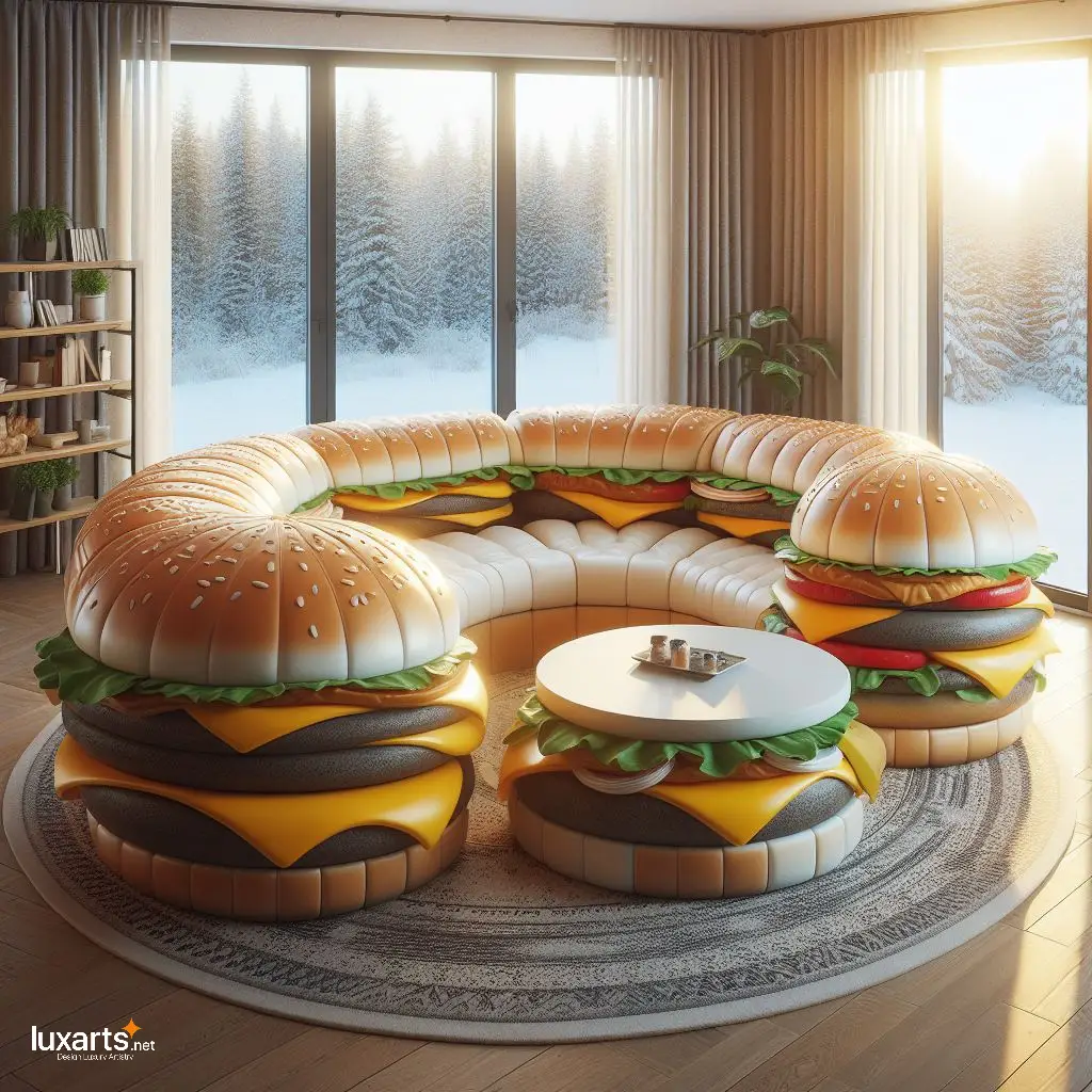 Hamburger Round Sofa: Unleash Your Inner Foodie with This Fun Sofa hamberger shaped round sofa 3
