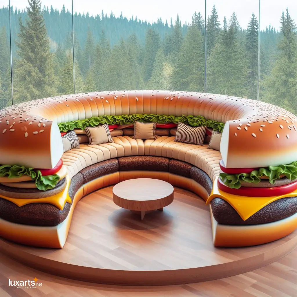Hamburger Round Sofa: Unleash Your Inner Foodie with This Fun Sofa hamberger shaped round sofa 4