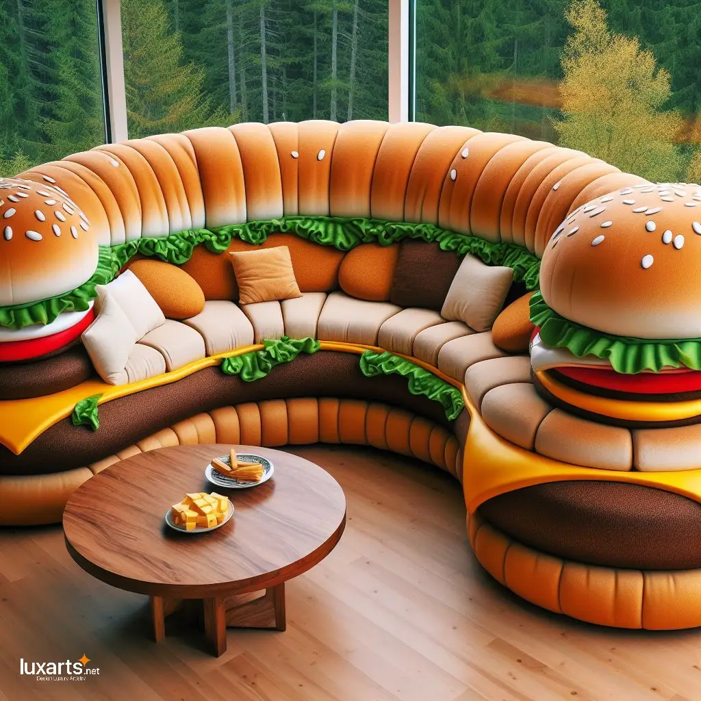 Hamburger Round Sofa: Unleash Your Inner Foodie with This Fun Sofa hamberger shaped round sofa 5