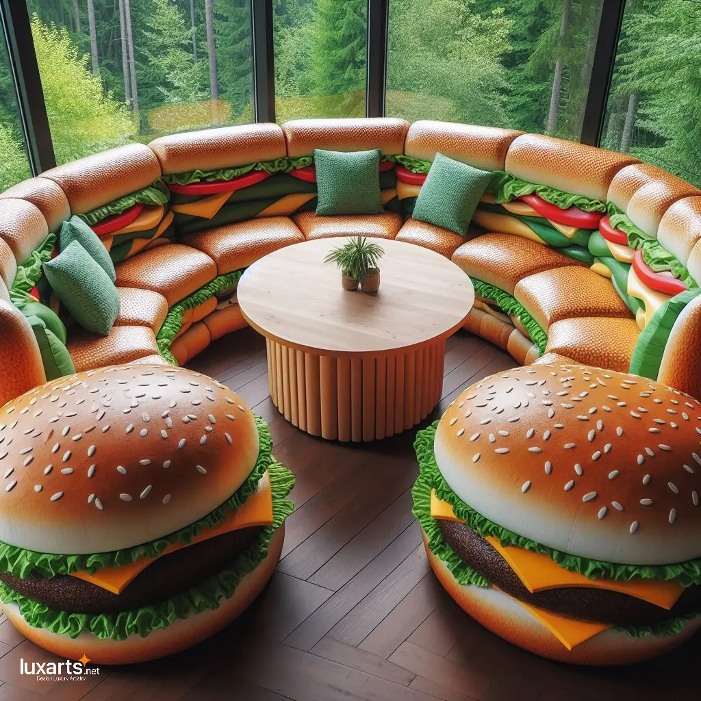 Hamburger Round Sofa: Unleash Your Inner Foodie with This Fun Sofa hamberger shaped round sofa 6