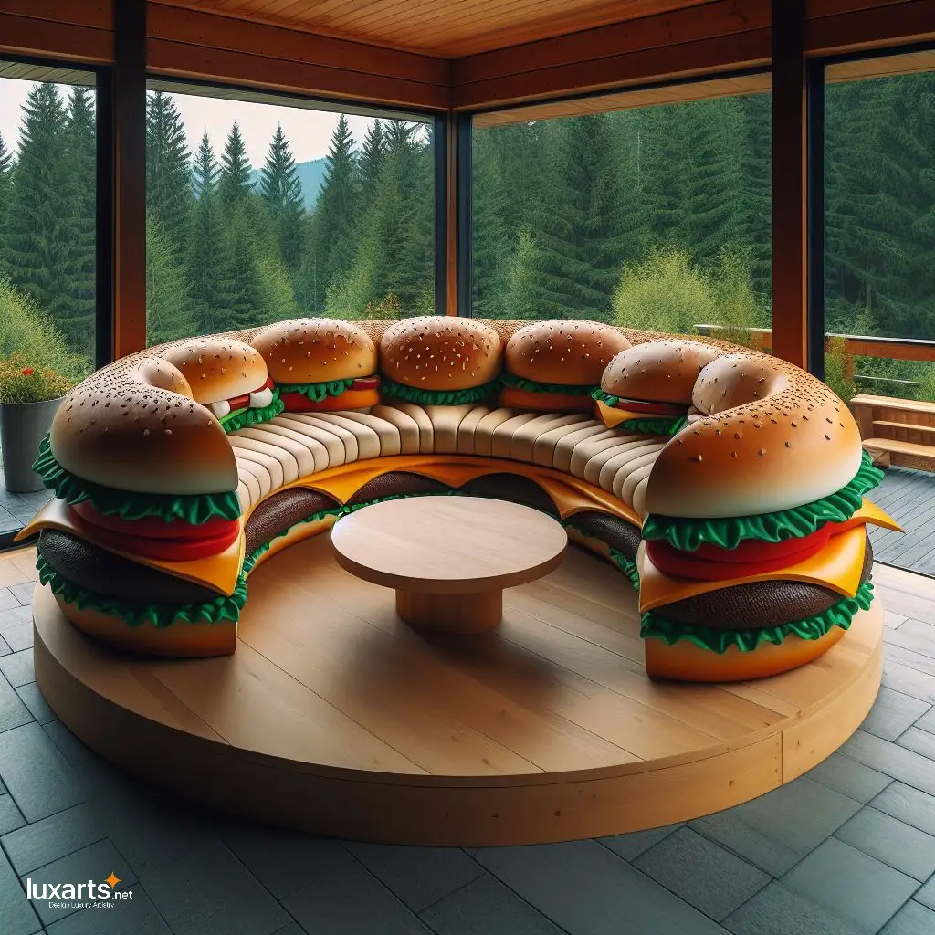 Hamburger Round Sofa: Unleash Your Inner Foodie with This Fun Sofa hamberger shaped round sofa 7