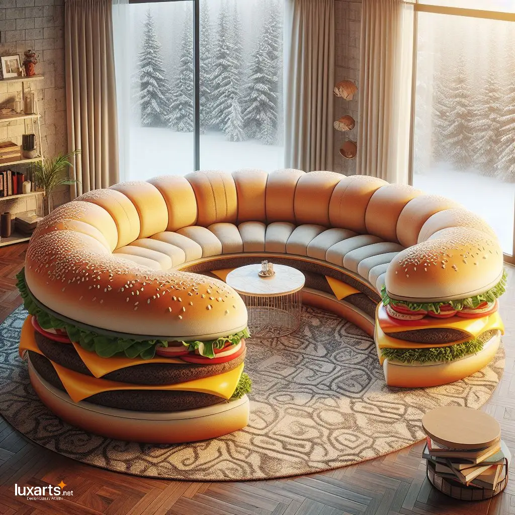 Hamburger Round Sofa: Unleash Your Inner Foodie with This Fun Sofa hamberger shaped round sofa 9