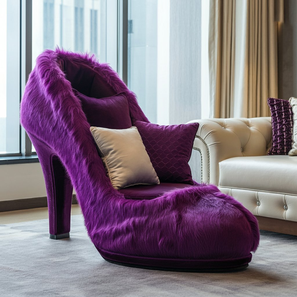 High Heel Shaped Chair: Step into Glamour with Chic Seating