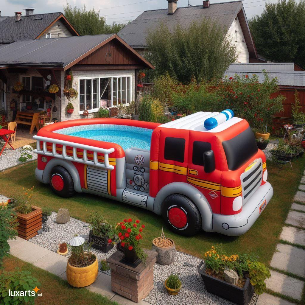 Inflatable Fire Truck Pool: Cool Off and Save the Day inflatable fire truck pool 1