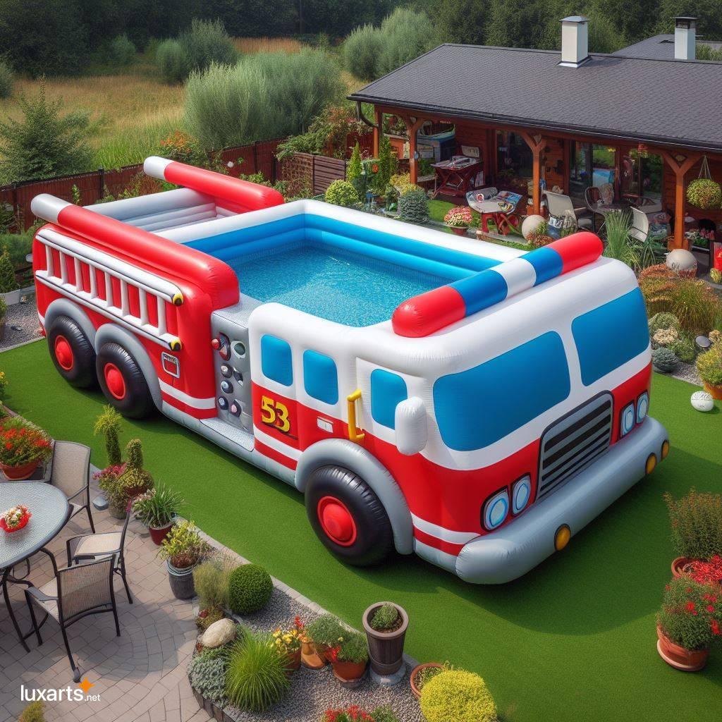 Inflatable Fire Truck Pool: Cool Off and Save the Day inflatable fire truck pool 10