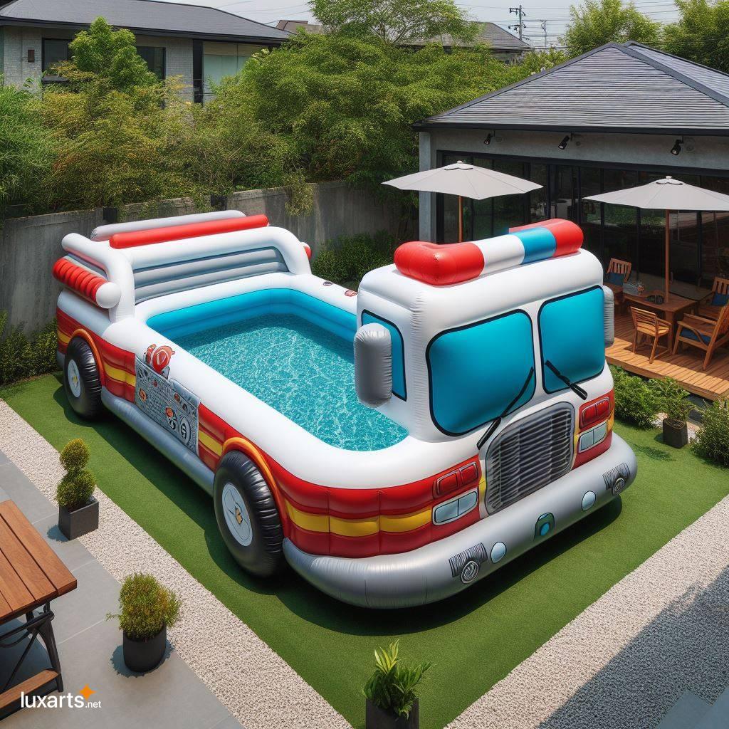 Inflatable Fire Truck Pool: Cool Off and Save the Day inflatable fire truck pool 2