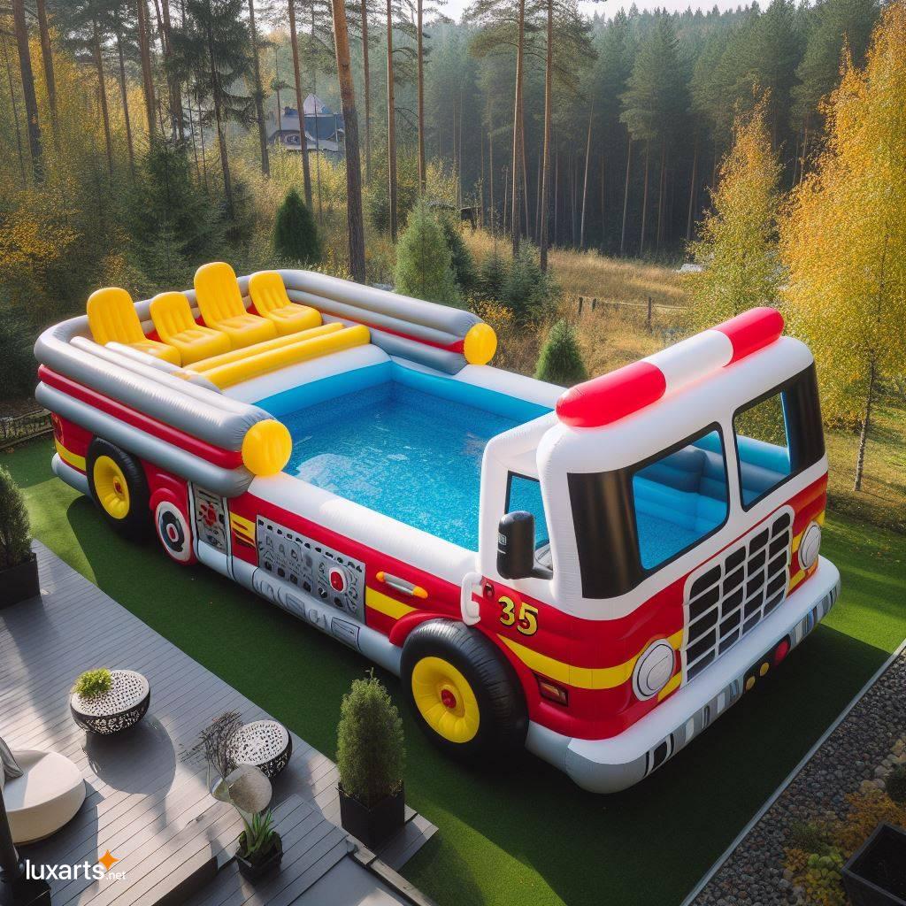 Inflatable Fire Truck Pool: Cool Off and Save the Day inflatable fire truck pool 3