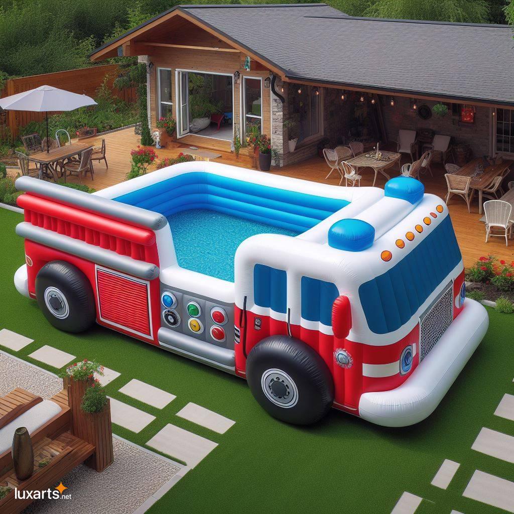 Inflatable Fire Truck Pool: Cool Off and Save the Day inflatable fire truck pool 4