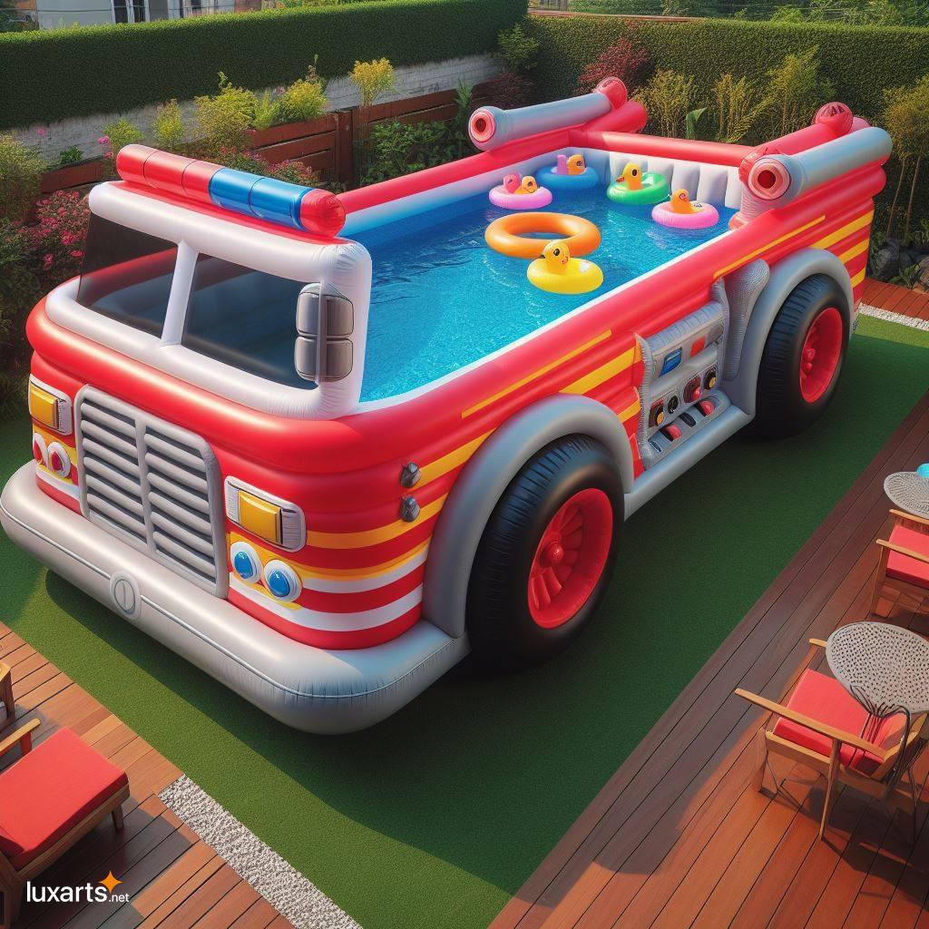Inflatable Fire Truck Pool: Cool Off and Save the Day inflatable fire truck pool 5