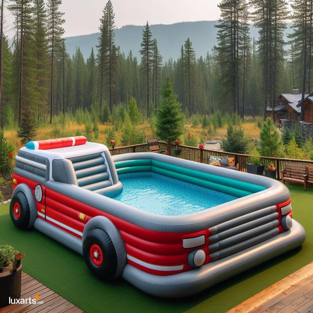 Inflatable Fire Truck Pool: Cool Off and Save the Day inflatable fire truck pool 8