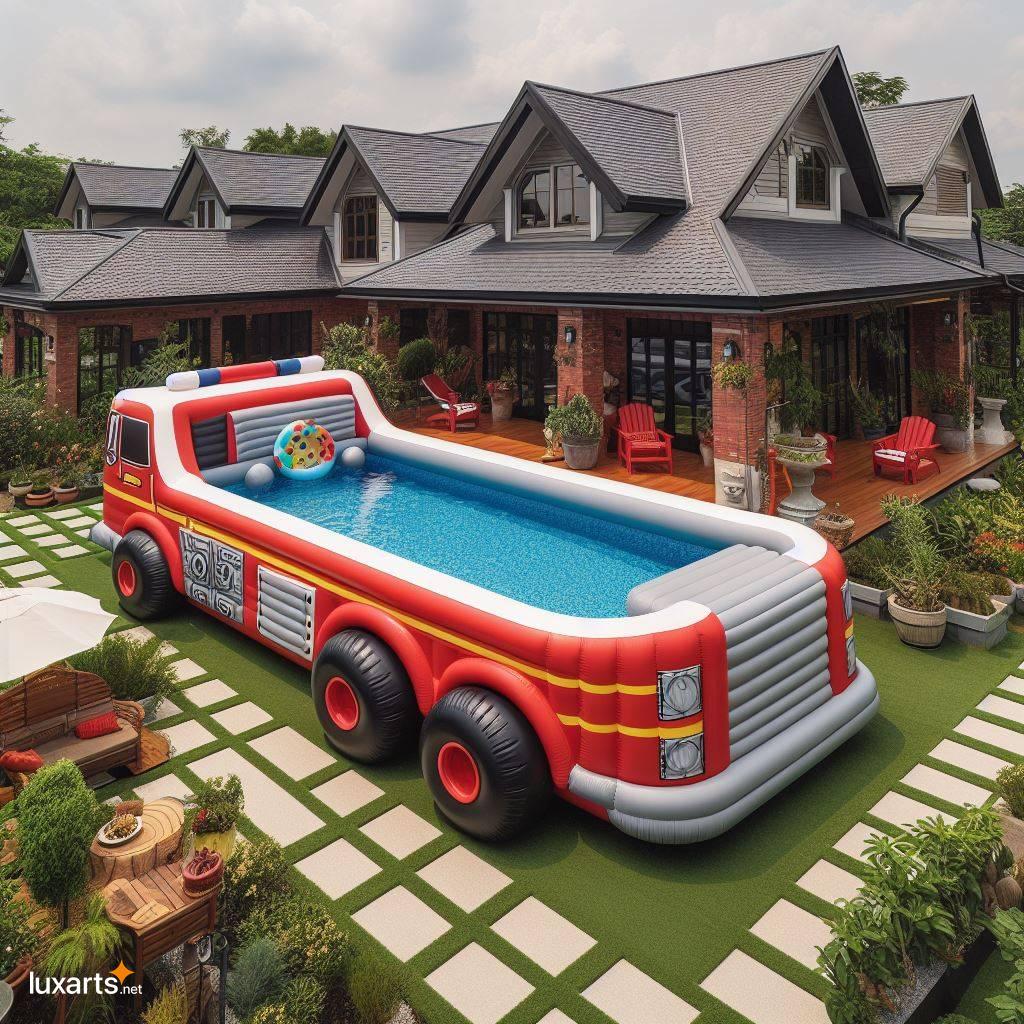 Inflatable Fire Truck Pool: Cool Off and Save the Day inflatable fire truck pool 9