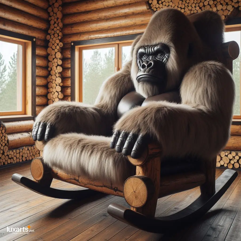 Gorilla Shaped Rocking Chairs: Swing into Jungle Comfort with Primal Style luxarts gorilla shaped rocking chairs 1