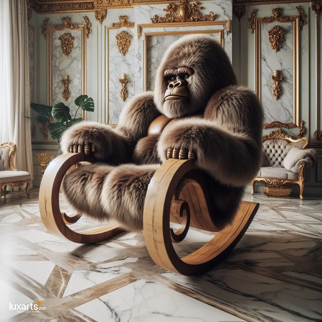 Gorilla Shaped Rocking Chairs: Swing into Jungle Comfort with Primal Style luxarts gorilla shaped rocking chairs 2