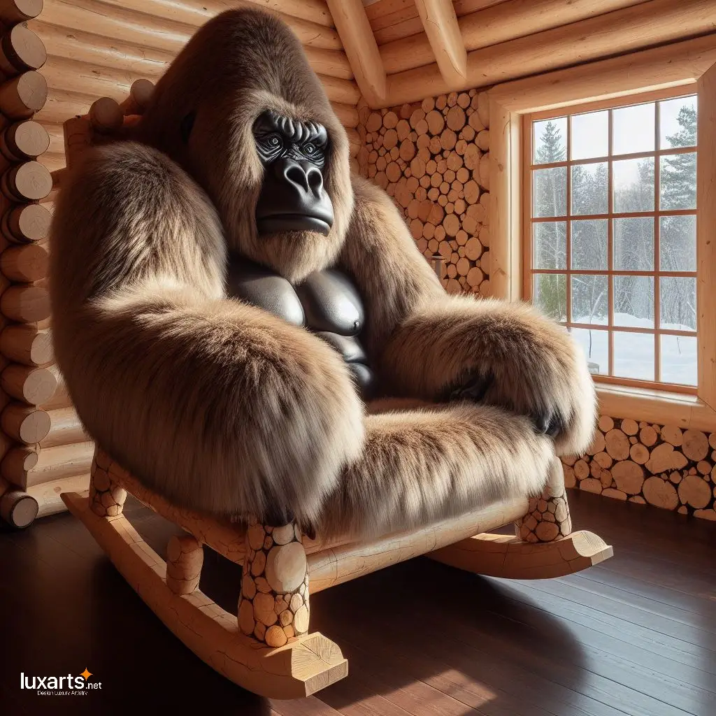 Gorilla Shaped Rocking Chairs: Swing into Jungle Comfort with Primal Style luxarts gorilla shaped rocking chairs 7