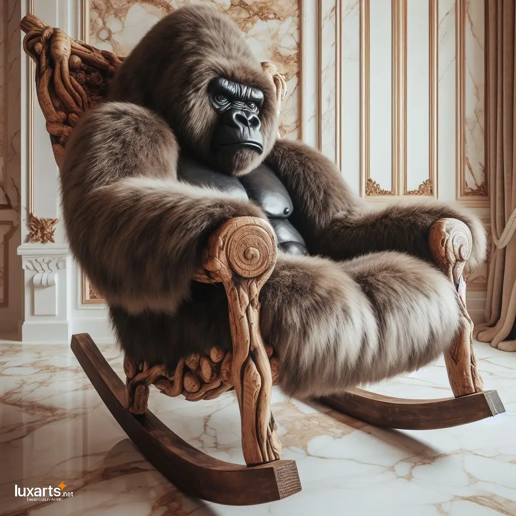 Gorilla Shaped Rocking Chairs: Swing into Jungle Comfort with Primal Style luxarts gorilla shaped rocking chairs 8