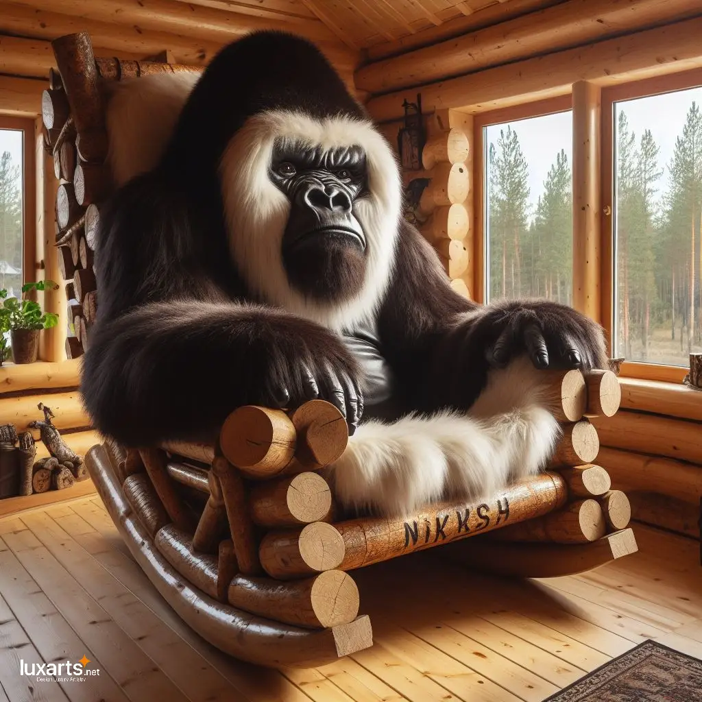 Gorilla Shaped Rocking Chairs: Swing into Jungle Comfort with Primal Style luxarts gorilla shaped rocking chairs 9