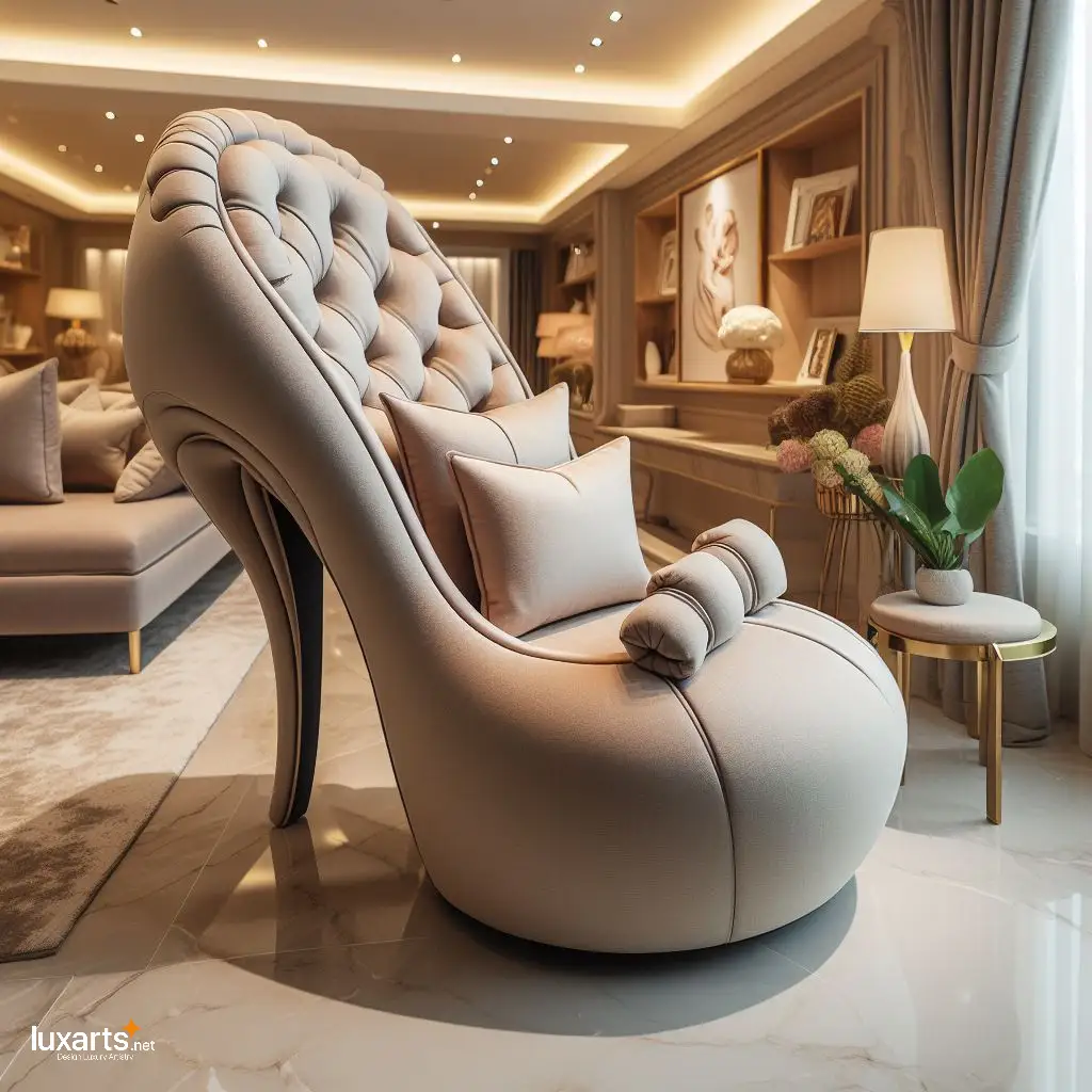 High Heel Shaped Chair: Step into Glamour with Chic Seating luxarts high heel chair 1