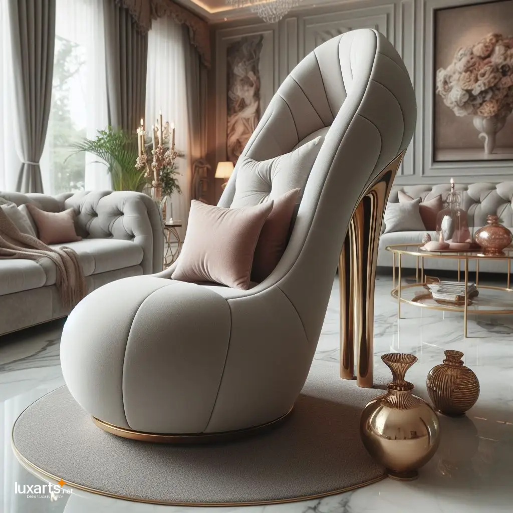 High Heel Shaped Chair: Step into Glamour with Chic Seating luxarts high heel chair 10