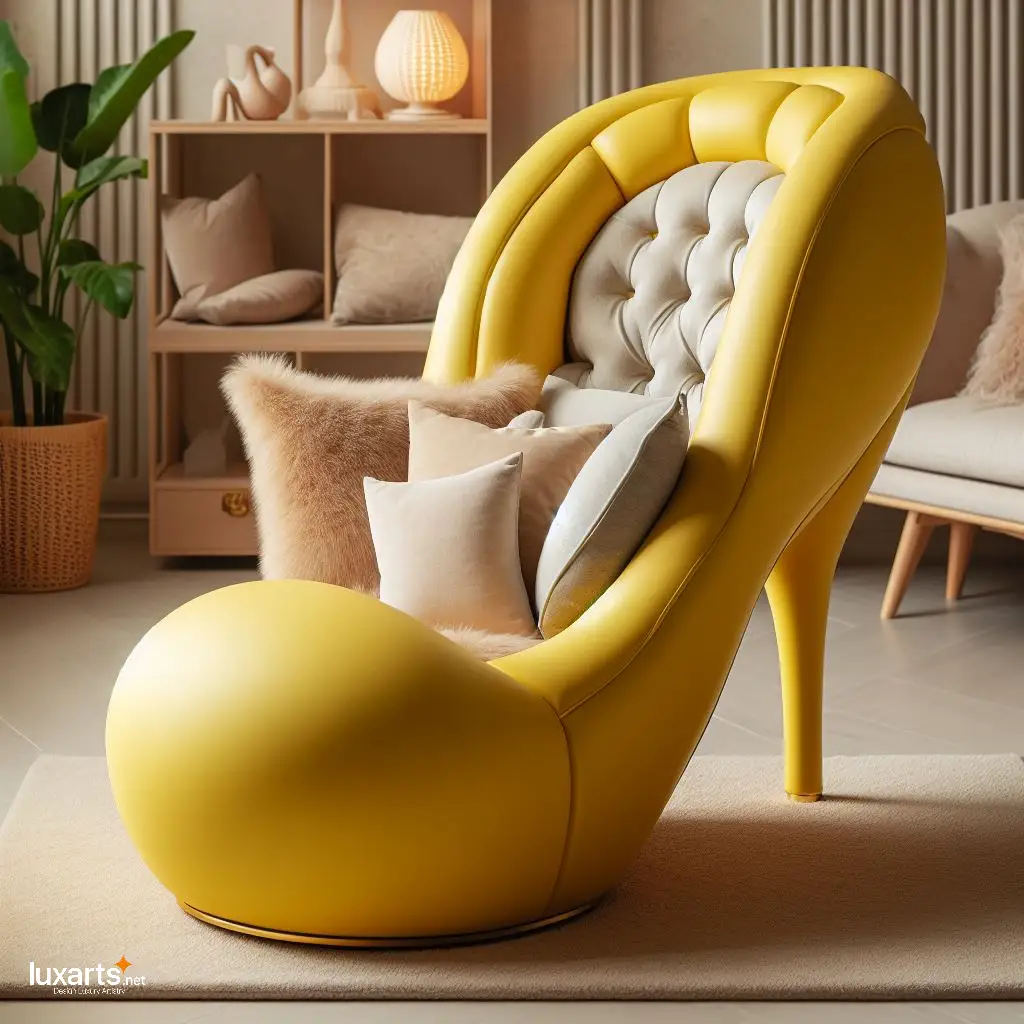 High Heel Shaped Chair: Step into Glamour with Chic Seating luxarts high heel chair 2