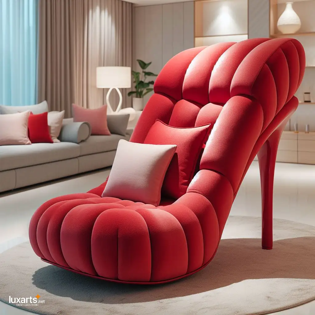 High Heel Shaped Chair: Step into Glamour with Chic Seating luxarts high heel chair 4