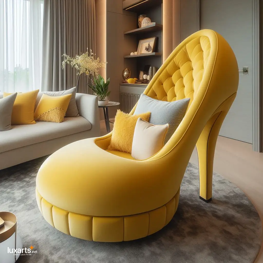 High Heel Shaped Chair: Step into Glamour with Chic Seating luxarts high heel chair 6