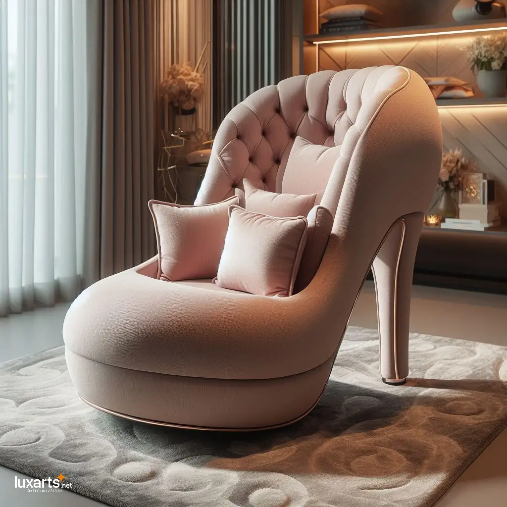High Heel Shaped Chair: Step into Glamour with Chic Seating luxarts high heel chair 7