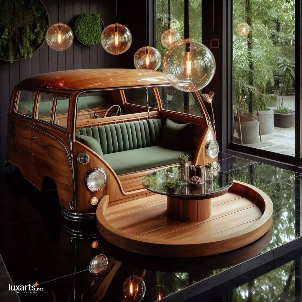 Transforming Home Hospitality: Volkswagen Bus-inspired Guest Lounge luxarts volkswagen bus inspired guest lounge 3