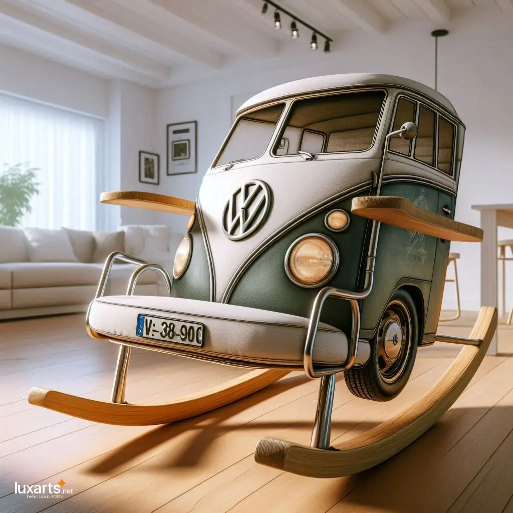 Volkswagen Bus Rocking Chair: Cruise into Comfort with Retro Style luxarts volkswagen bus rocking chair 5