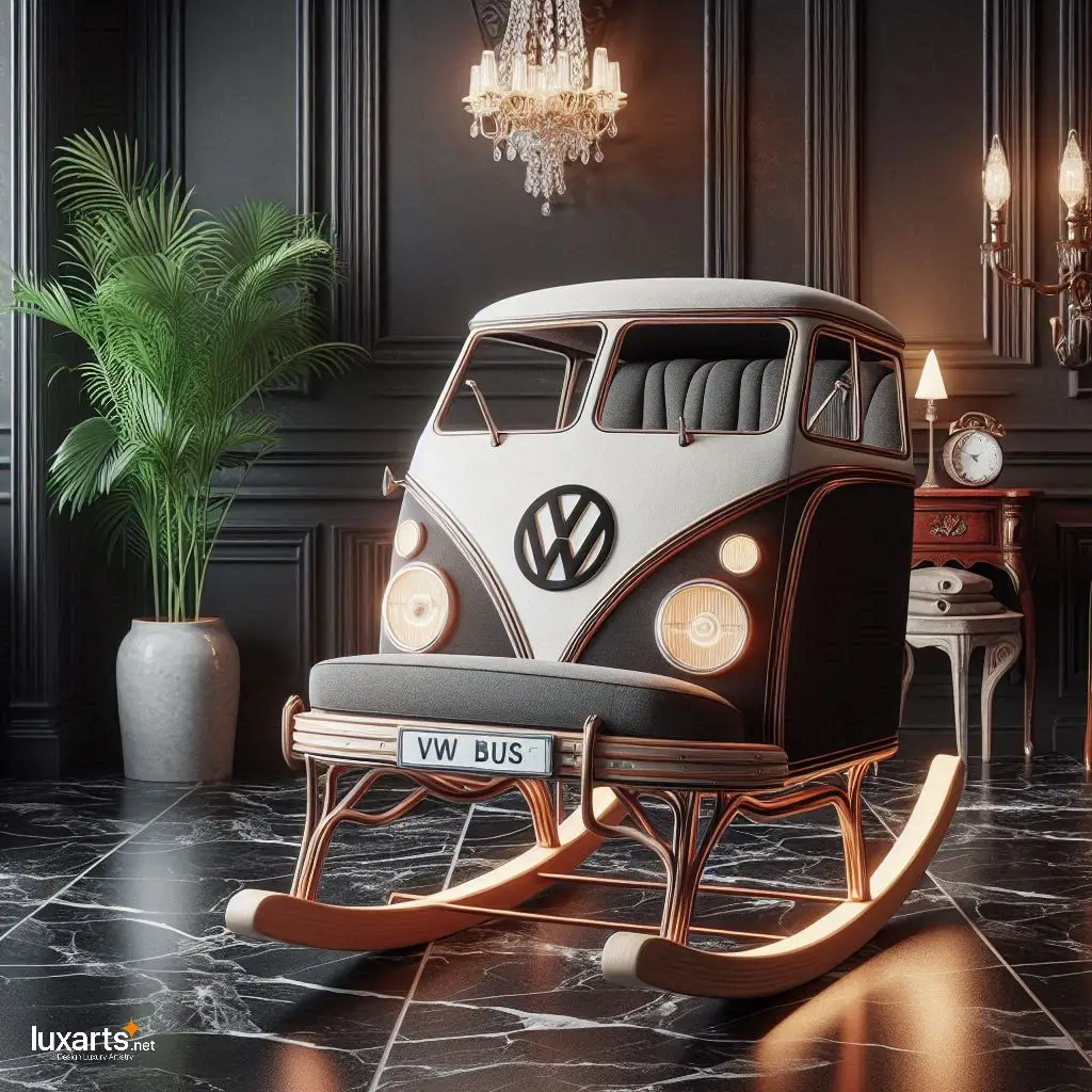 Volkswagen Bus Rocking Chair: Cruise into Comfort with Retro Style luxarts volkswagen bus rocking chair 8