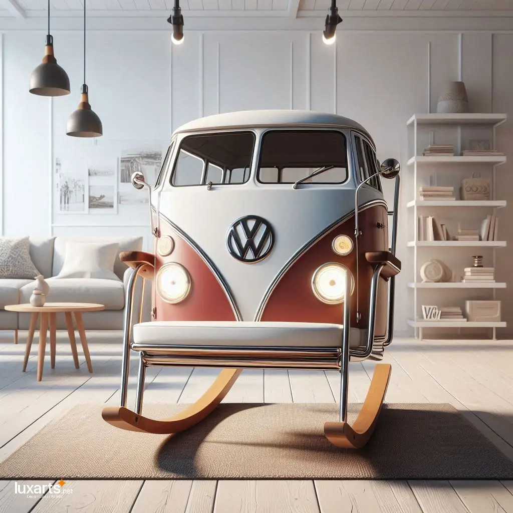Volkswagen Bus Rocking Chair: Cruise into Comfort with Retro Style luxarts volkswagen bus rocking chair 9
