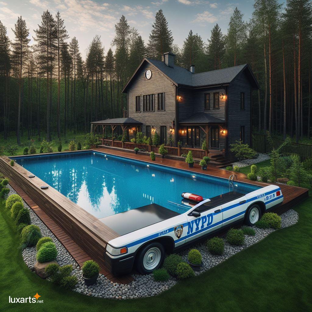 Make a Splash with an Iconic Design: The NYPD Car-Shaped Swimming Pool nypd car shaped swimming pool 2
