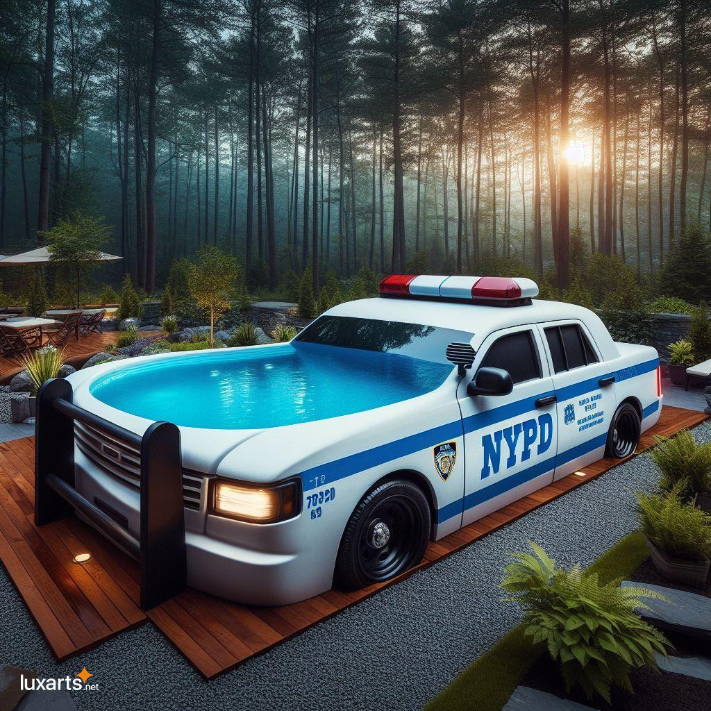 Make a Splash with an Iconic Design: The NYPD Car-Shaped Swimming Pool nypd car shaped swimming pool 4