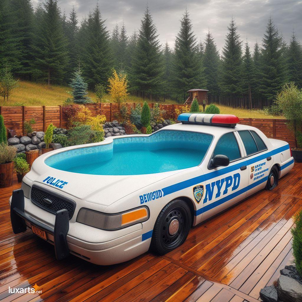 Make a Splash with an Iconic Design: The NYPD Car-Shaped Swimming Pool nypd car shaped swimming pool 5