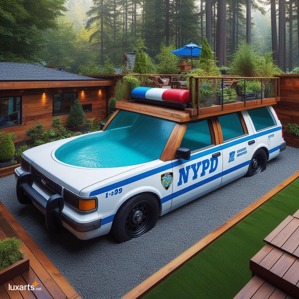 Make a Splash with an Iconic Design: The NYPD Car-Shaped Swimming Pool nypd car shaped swimming pool 8