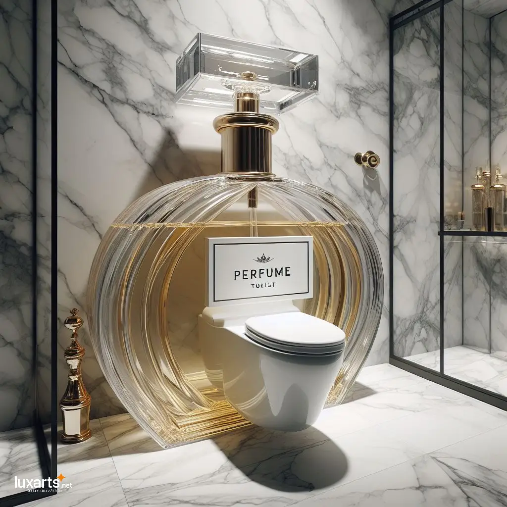 Elevate Your Bathroom Décor with a Stylish Perfume Bottle Shaped Toilet perfume toilets 11