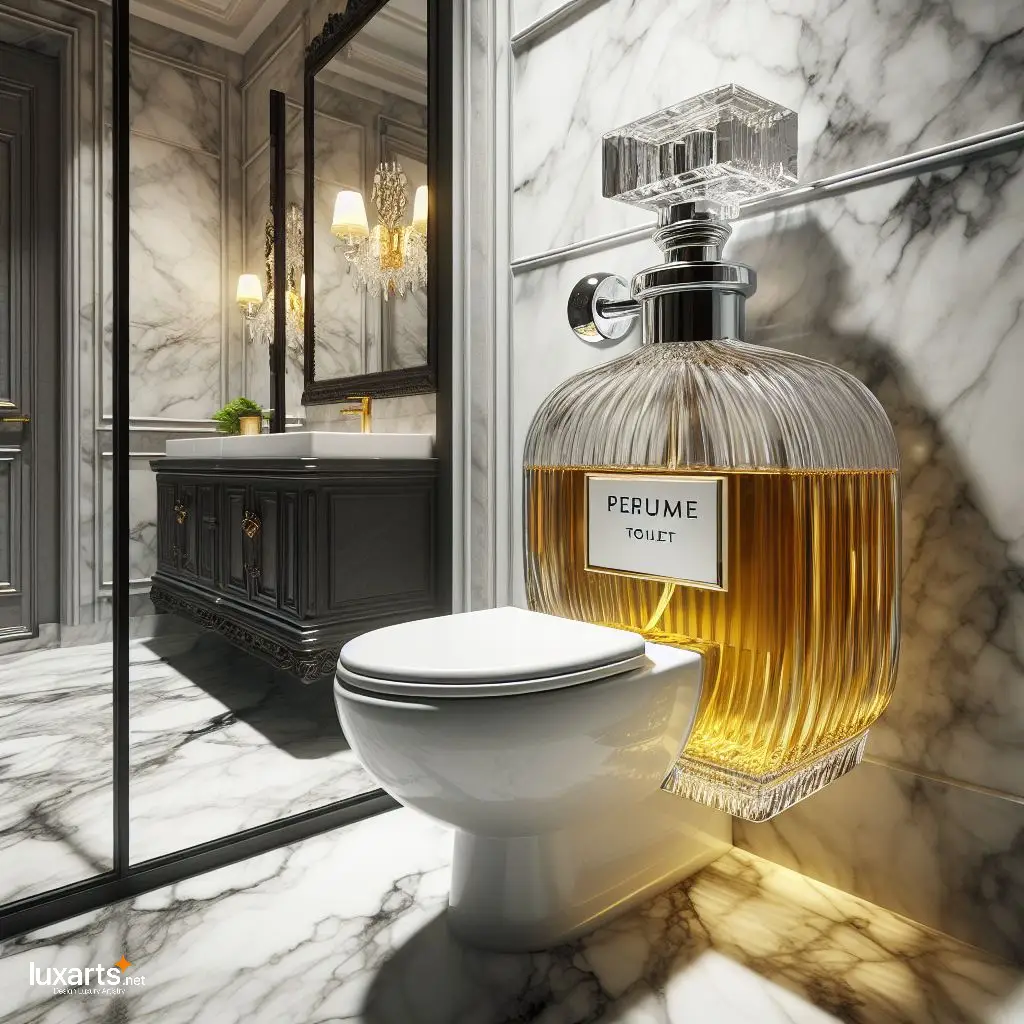 Elevate Your Bathroom Décor with a Stylish Perfume Bottle Shaped Toilet perfume toilets 12