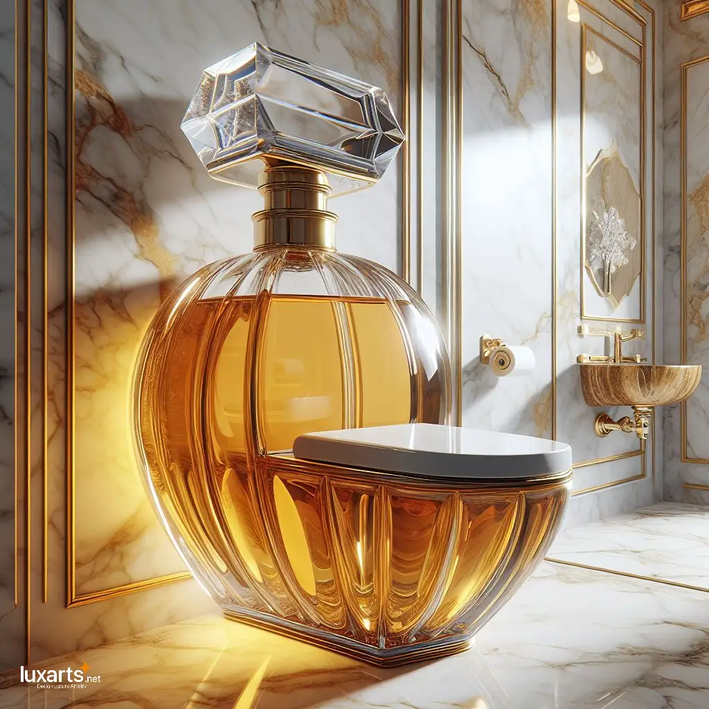 Elevate Your Bathroom Décor with a Stylish Perfume Bottle Shaped Toilet perfume toilets 3