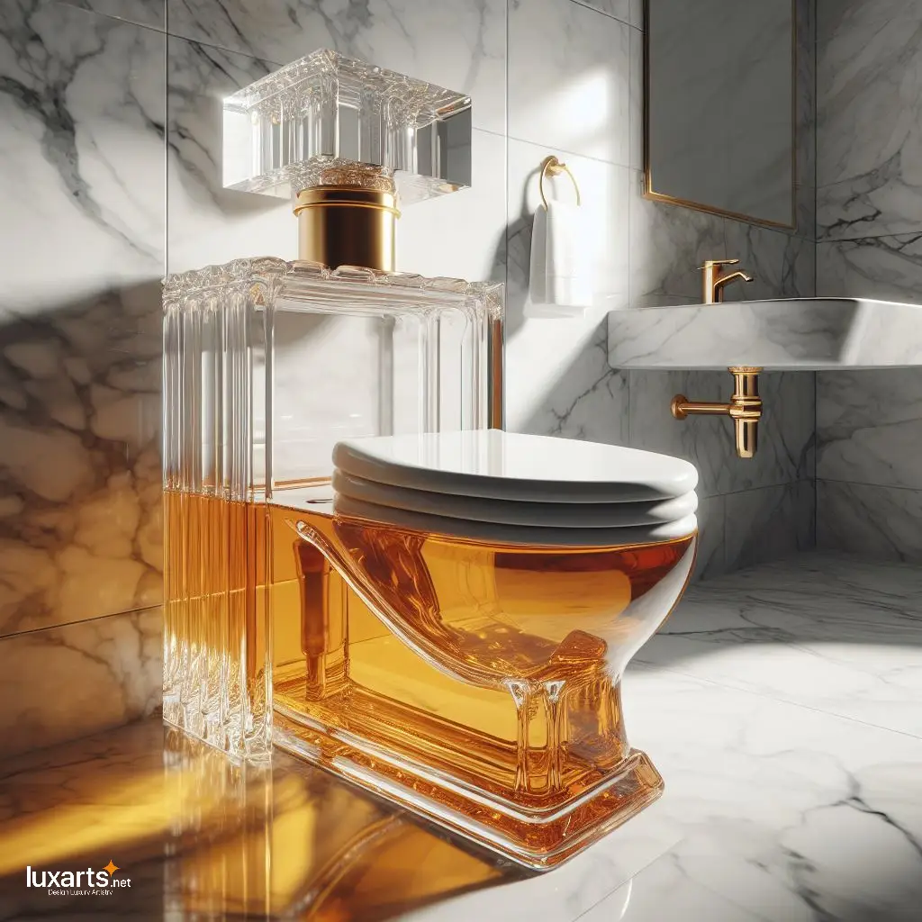 Elevate Your Bathroom Décor with a Stylish Perfume Bottle Shaped Toilet perfume toilets 4