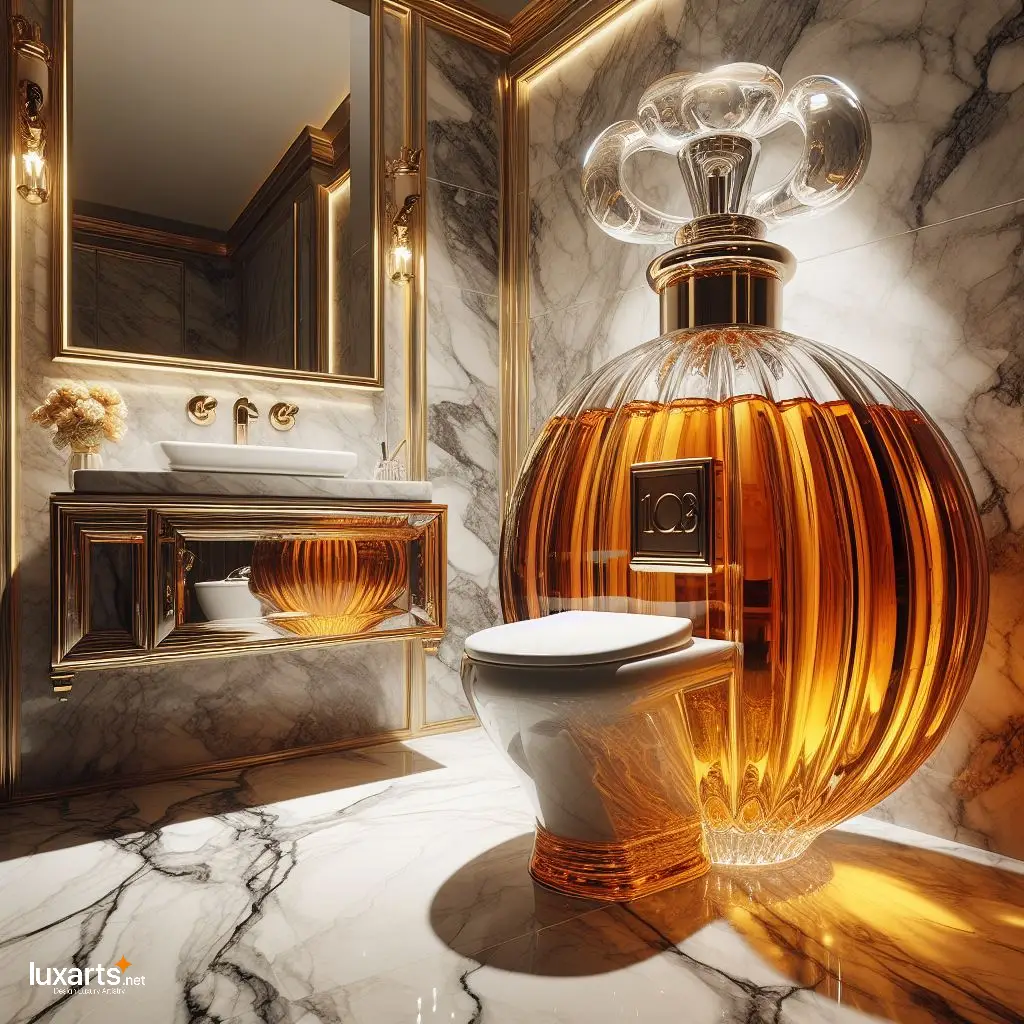 Elevate Your Bathroom Décor with a Stylish Perfume Bottle Shaped Toilet perfume toilets 8