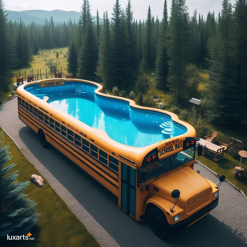 Elevate Your Backyard with a Unique and Creative School Bus Pool school bus shaped backyard swimming pool 4